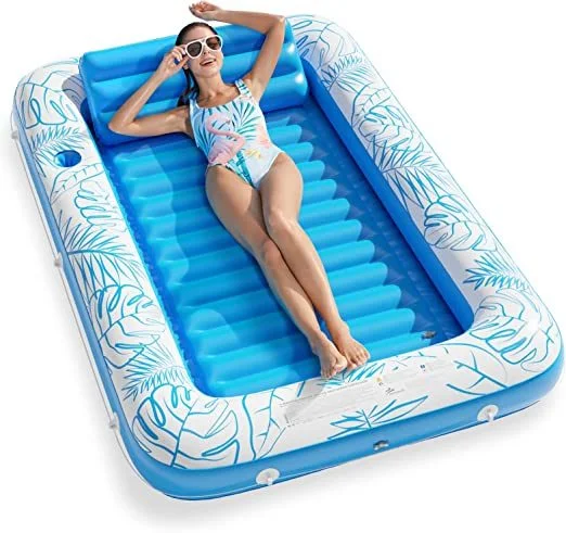 Inflatable Pool Lounger Floats Inflatable Swimming Bed Mounts Mattress PVC Custom Toy