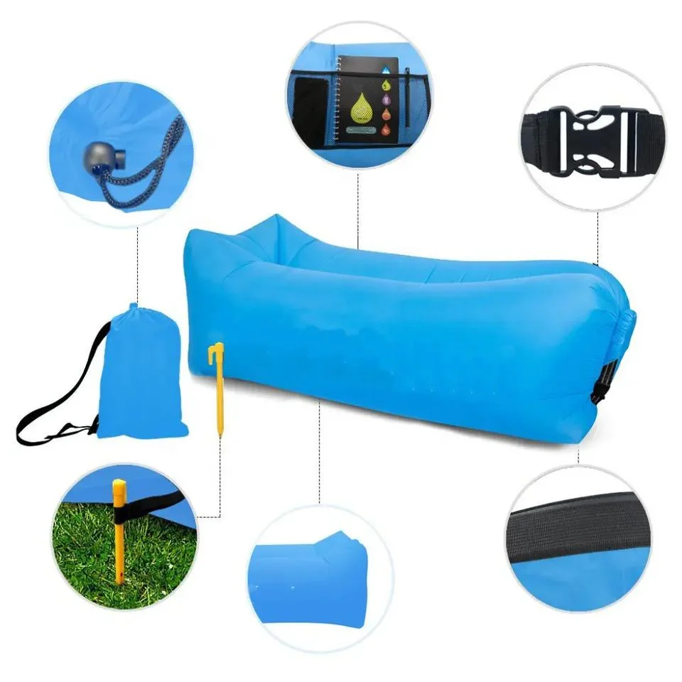 Custom Portable Outdoor Camping Inflatable Sofa High Quality Inflatable Sofa Recliner Lazy Bag Beach Sleeping Bag Air Sofa