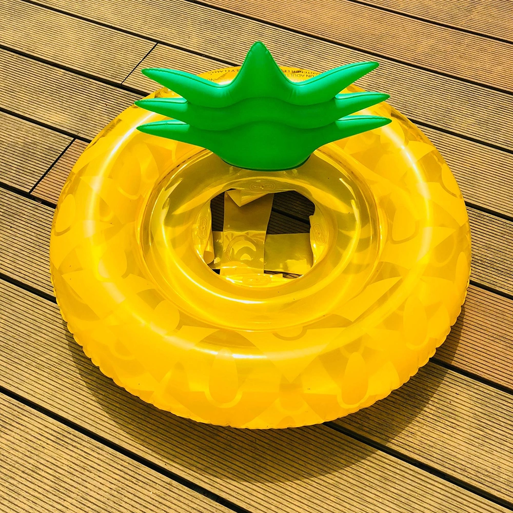 Yellow Pineapple Anti-Rollover Inflatable Swimming Pool Seat Ring