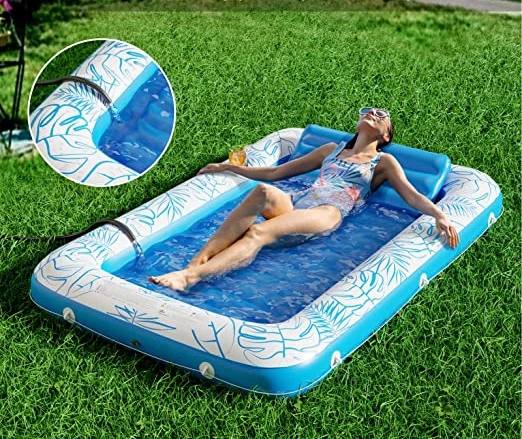 Inflatable Pool Lounger Floats Inflatable Swimming Bed Mounts Mattress PVC Custom Toy