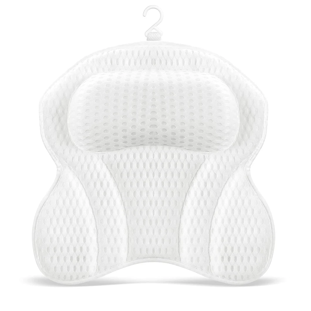 Home Back Neck Support Bathtub SPA Hot Tub Suction Cups Luxury Waterproof Comfort 3D Air Mesh Bath Pillow