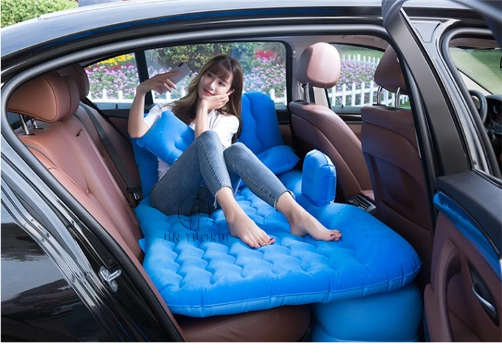 New Hot Sell PVC Flocking Inflatable Mattress Car Air Bed Sofa