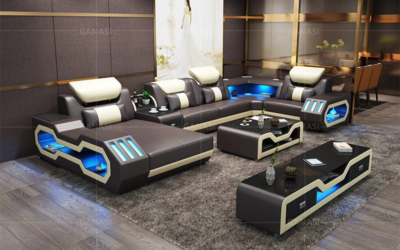 Modern Sofa Bed Living Room Furniture Recliner Sofa Set (G8046)