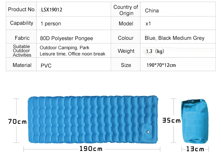 Beach Camping Airbed with Pump Luxury Air Bed Inflatable Mattress