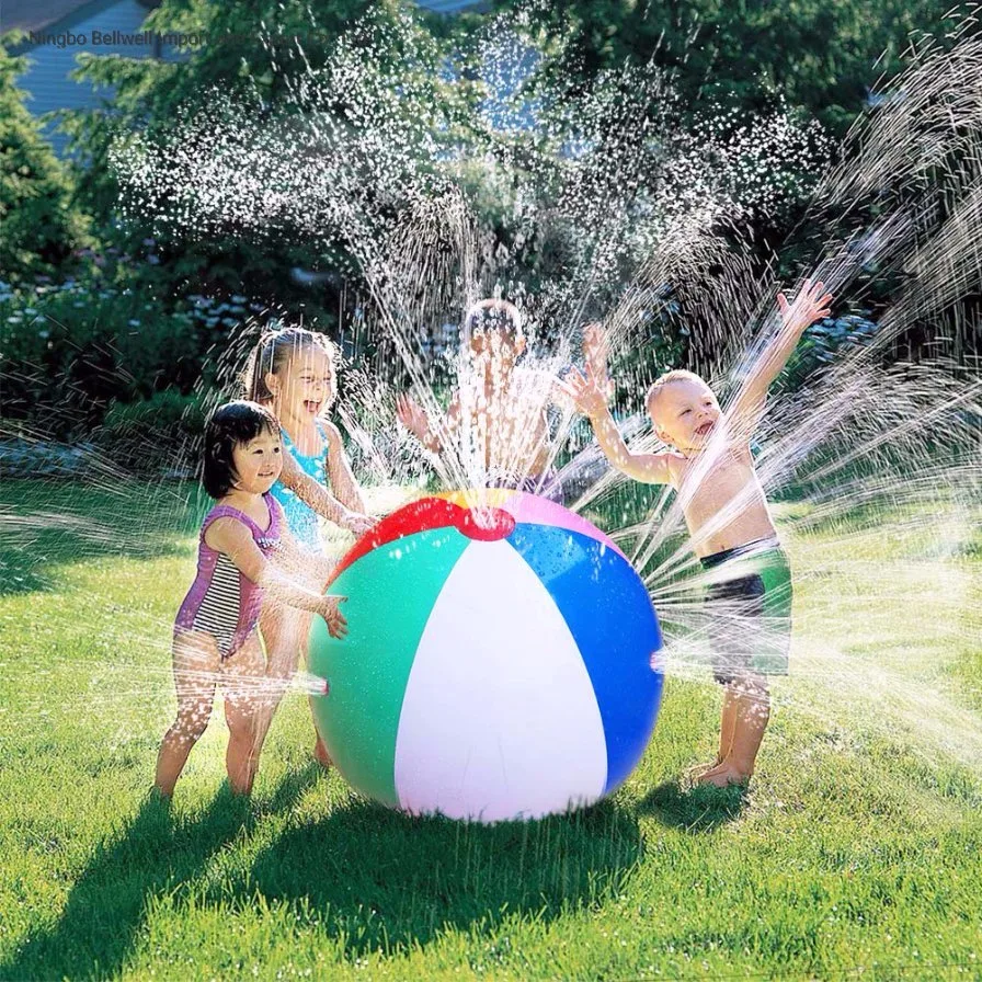 Outdoor Garden Backyard Pool Beach Party Play Inflatable Sprinkler Water Spray Ball