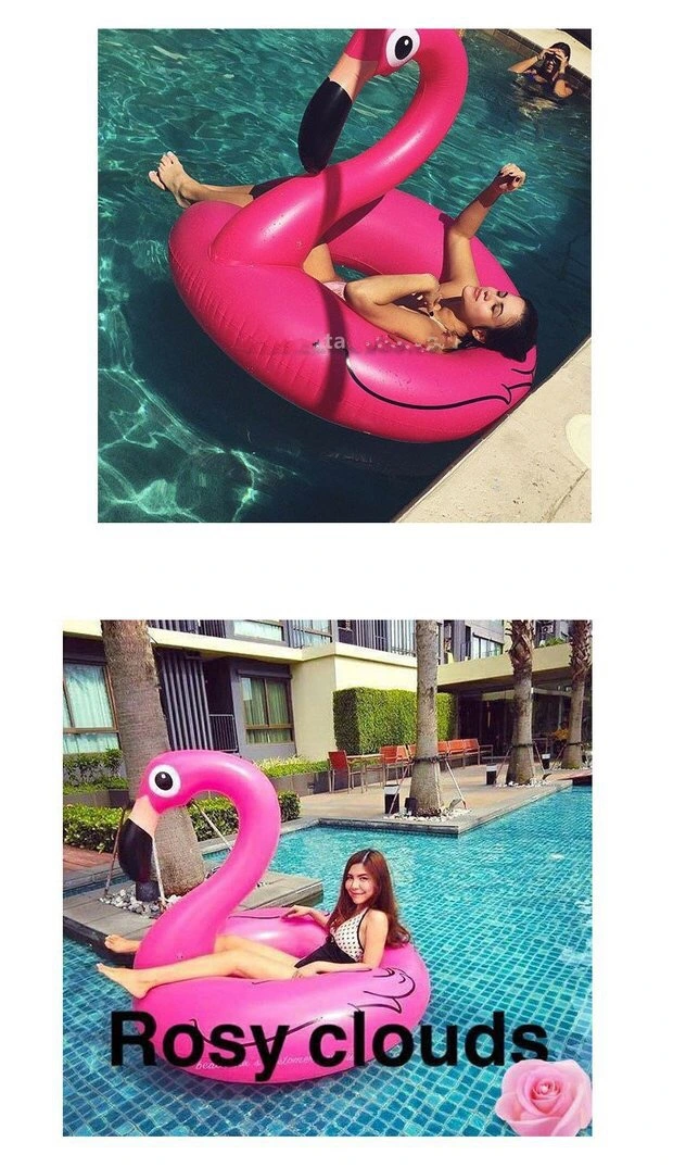 Customized PVC Flamingo Pool Float Holder Float Inflatable Swimming Pool Ring