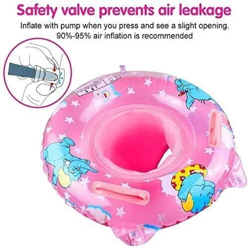Inflatable Swimming Ring with Float Seat for 6 Months-6 Years Children