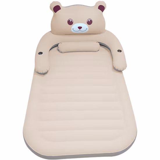 Waterproof Flocked Surface Inflatable Pillow Rest Air Mattress Classic Bed Double Camping Airbed