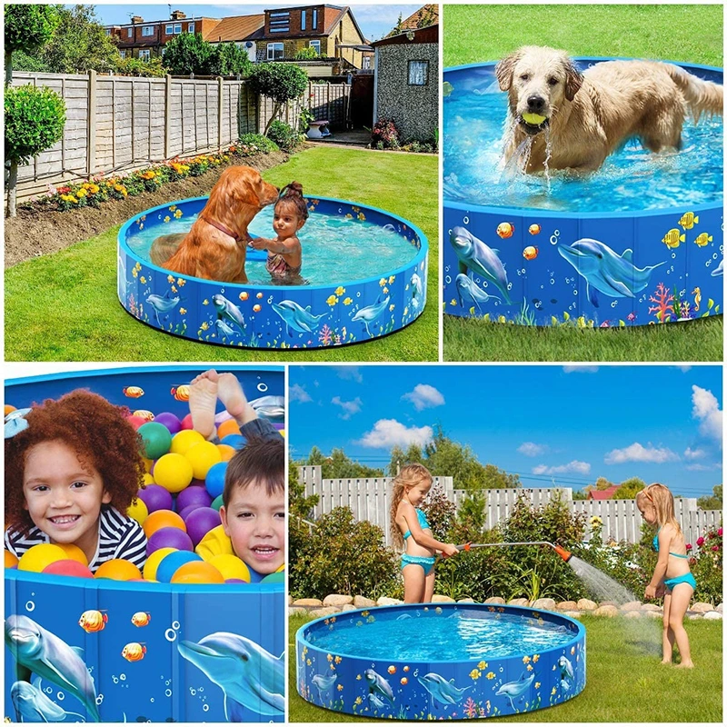 Manufacturers Supply Pet Pool PVC Folding Pet Bath Tub Pet Supplies Grooming Cleaning Dog Pool Swimming Pool