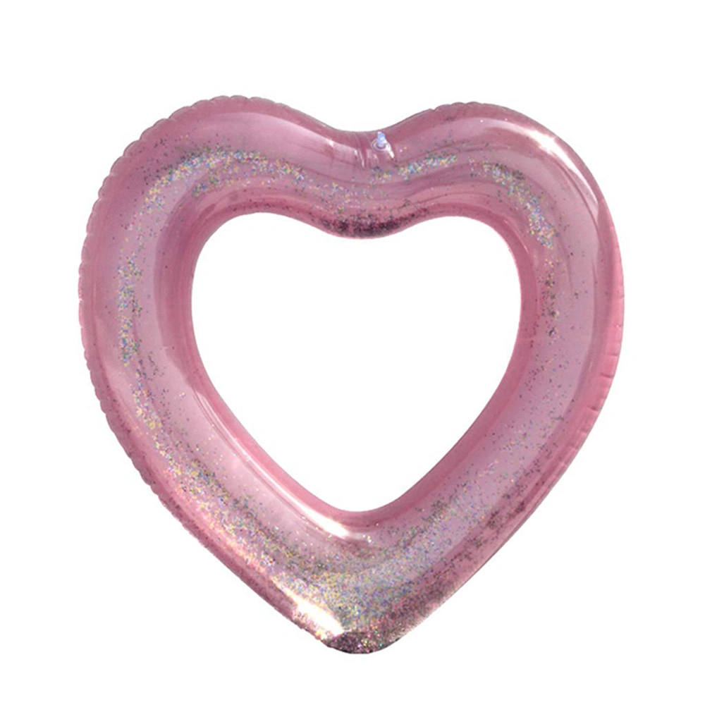 Glitter Swimming Ring Adult Giant Heart Inflatable Swim Ring
