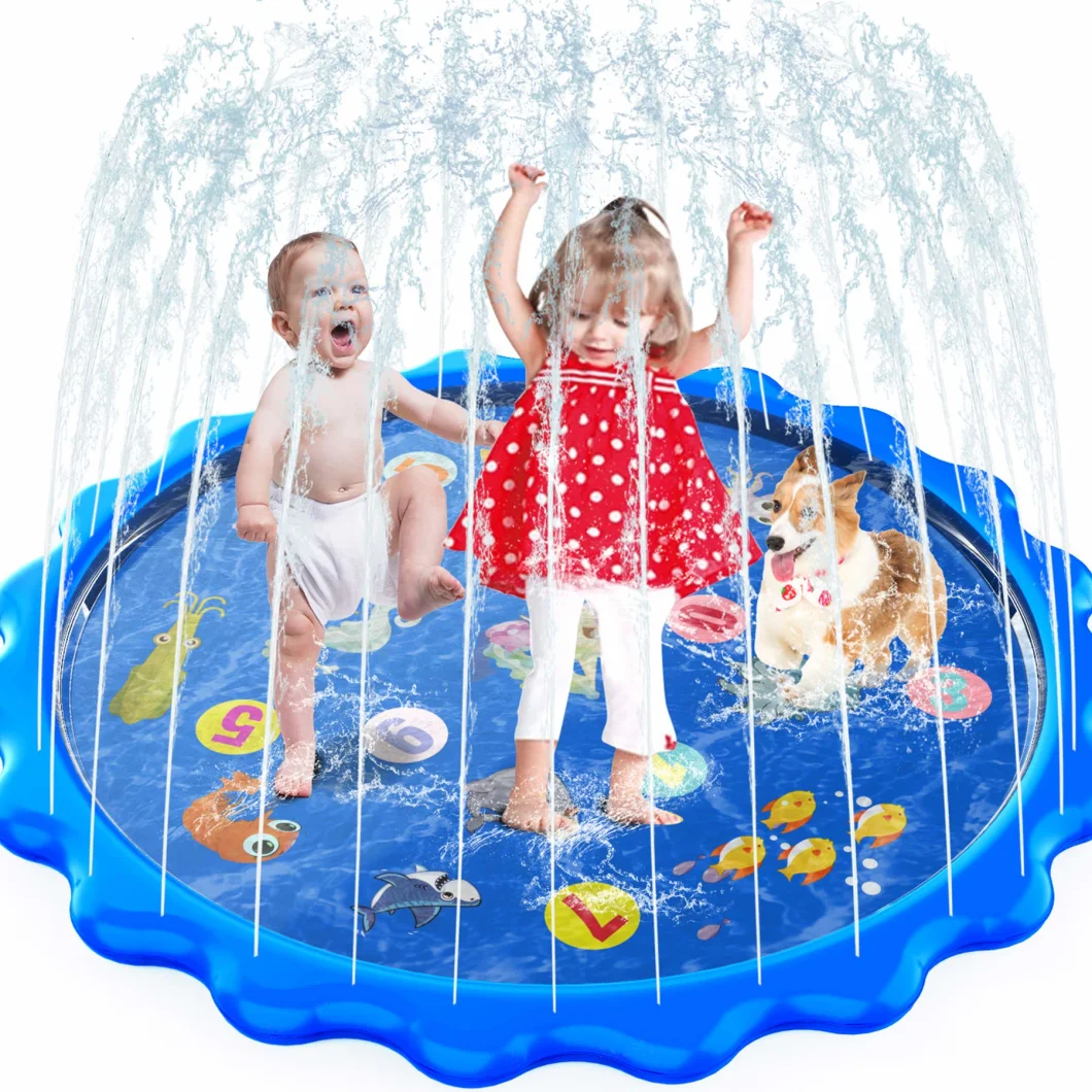 68&prime;&prime; Large Inflatable Water Play Sprinkler Water Toys Splash Mat
