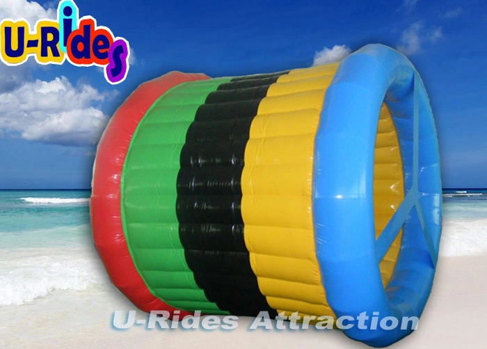 Colorful Inflatable Water Roller Ball on lake