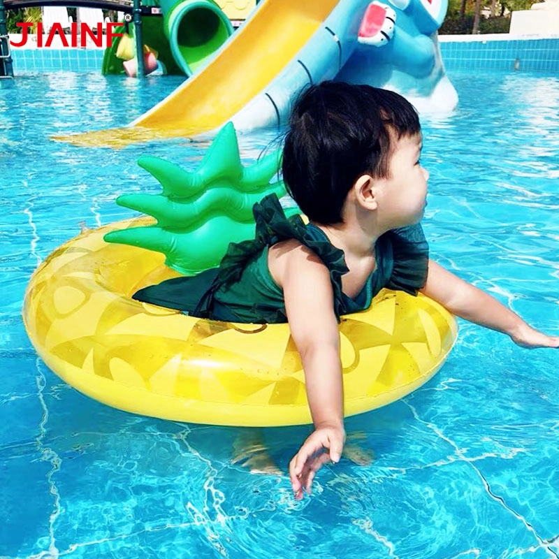Yellow Pineapple Anti-Rollover Inflatable Swimming Pool Seat Ring