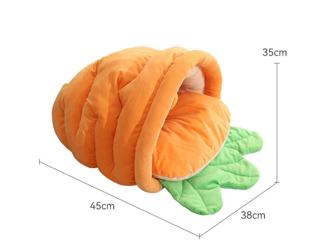 Winter Sturdy Corn Carrot Shape Breathable Sleeping Bag Fun Non-Slip Colorful Cheap Dog Cat Bed