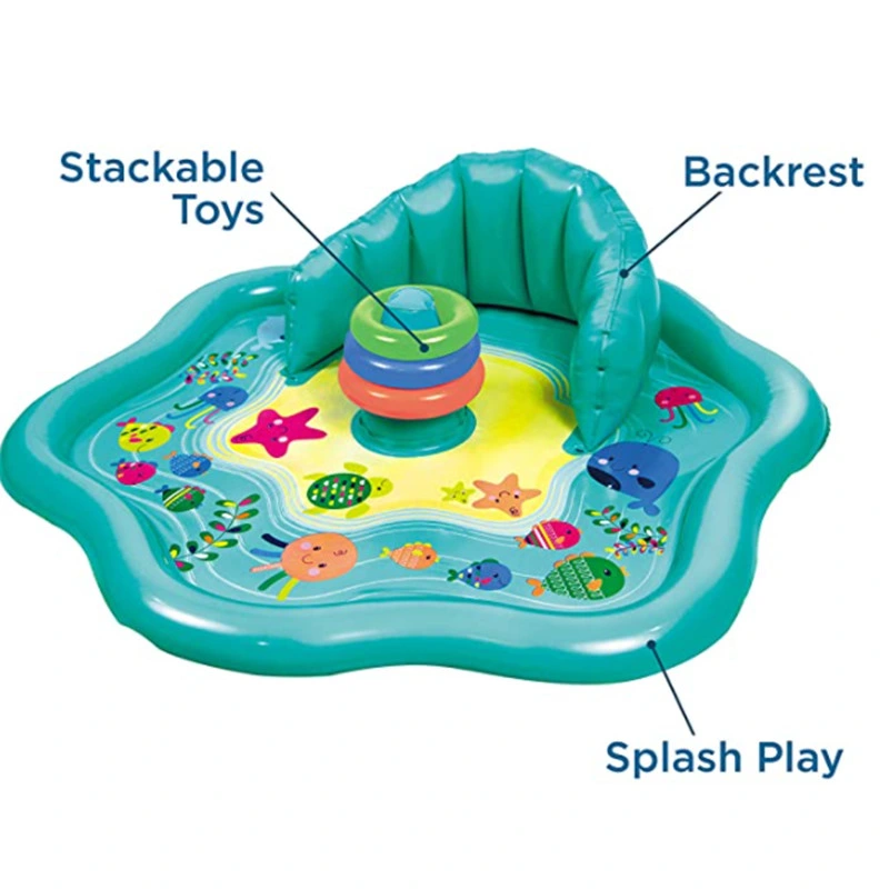 Splash Play Mat Inflatable for Kiddie with Backrest