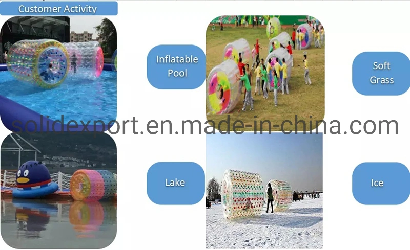 Manufacturer Sales Green PVC/TPU Inflatable Water Roller for Park