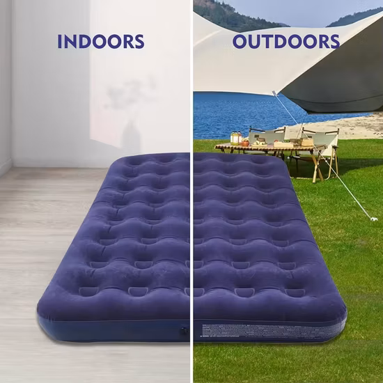 PVC Flocking Airbed for Camping Use