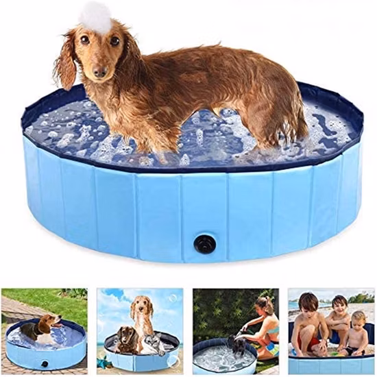 Customized PVC Folding Pet Pool Bathtub Household Outdoor Portable Puppy Pool Pet Bathing Artifact