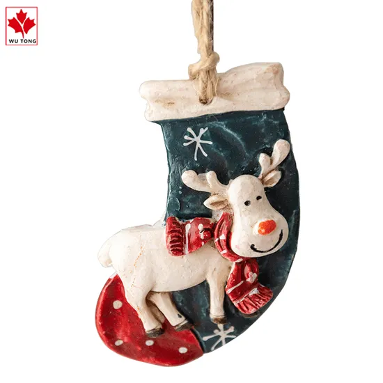 Christmas Tree Decoration, Cute Deer Winter Fun Family Resin Christmas Tree Home Decoration