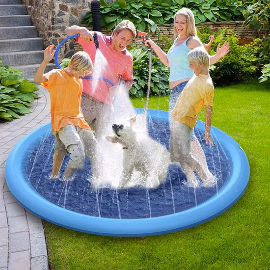 Summer Best Seller Factory Wholesale Customized Sprinkler Play Mat for Kids Outdoor Portable Inflatable Large Splash Pad