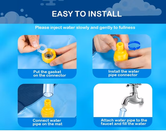 Amazon Inflatable Pet Water Sprinkler Play Toy Mat Dog Bath Splash Pad