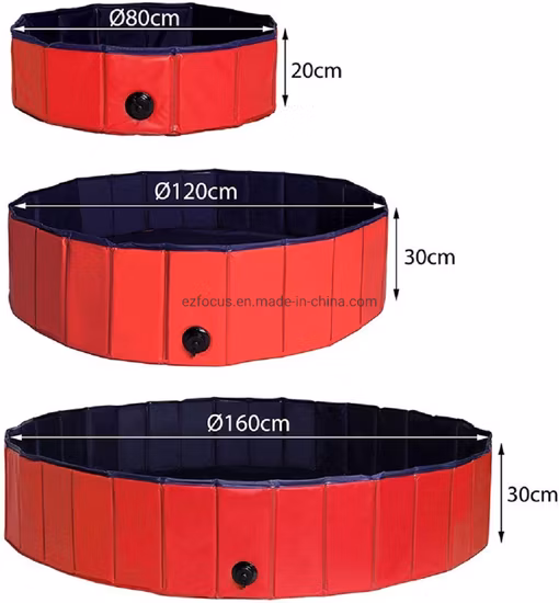 Pet Bathing Tub Thick Kiddie Pool for Dogs & Cats Slip-Resistant Collapsible Pet Pool