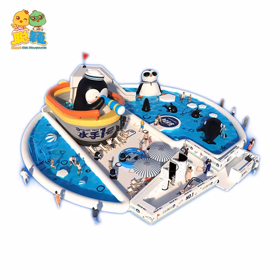 Big Inflatable Mushroom Fun City Amusement Park Bouncy Castle Toy with Slide for Kids Inflatable Tumpy Candy Castle Playhouse for Sale