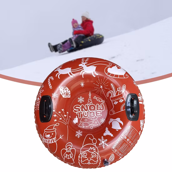 Snow Tube Inflatable Sled Winter Fun Games Flamingo Inflatable Snow Tube Sled