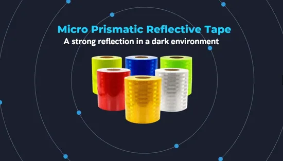 PVC+Pet Yellow and Blue Adhesive Reflective Product for Road Safety