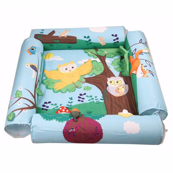 Large Size Printed Baby Play Mat for Floor Activity Gym with Inflatable Fence