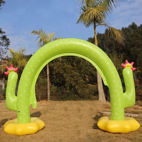 Large Inflatable Rainbow Arch Water Sprinkler Outdoor Water Toys for Toddlers Outdoor Rainbow Sprinkler Toys