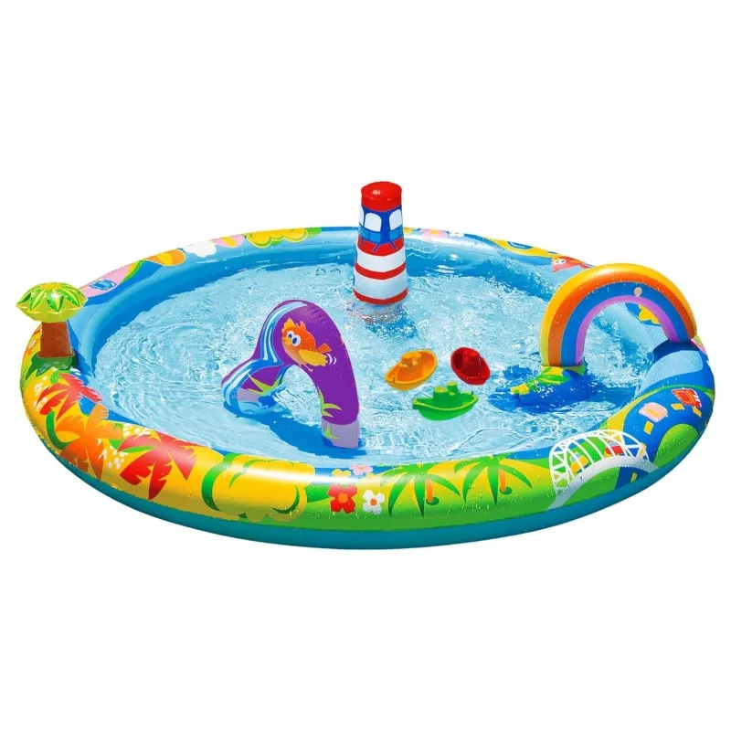 Summer Water Play Equipment and Toys Inflatable Seahorse Sprinkler Pad Splash Mat for Kids